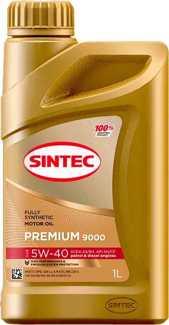 Моторное масло SINTEC Premium 9000 5W-40 1 литр