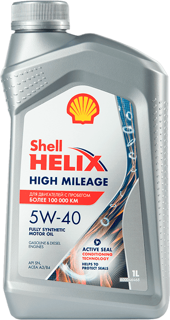 Моторное масло SHELL Helix High Mileage 5W-40 1 литр