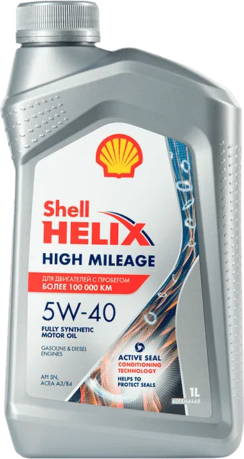 Моторное масло SHELL Helix High Mileage 5W-40 1 литр