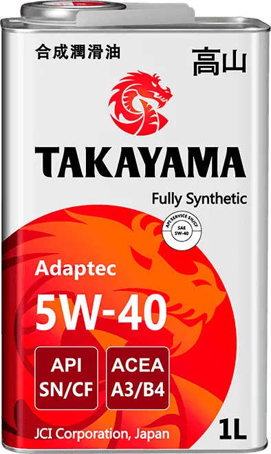 Моторное масло TAKAYAMA ADAPTEC 5W-40 1 литр Моторное масло TAKAYAMA ADAPTEC 5W-40 1 литр