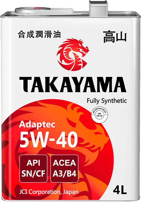 Моторное масло TAKAYAMA ADAPTEC 5W-40 4 литра Моторное масло TAKAYAMA ADAPTEC 5W-40 4 литра