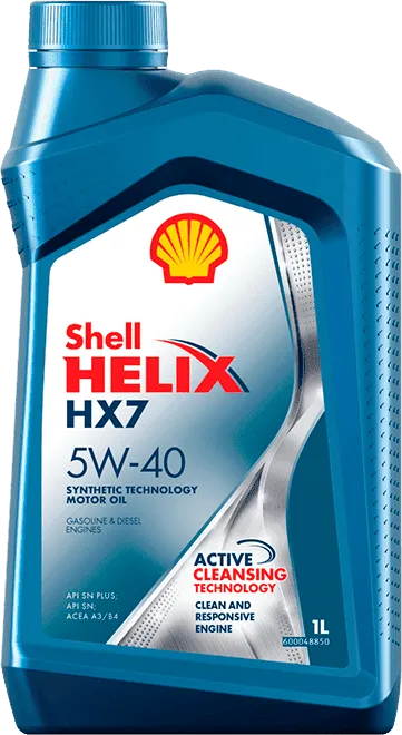 Моторное масло SHELL Helix HX7 5W-40 1 литр