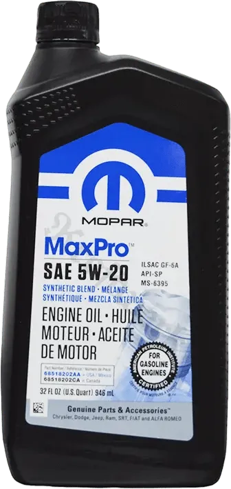 Моторное масло Mopar MaxPro 5W-20 1 литр Моторное масло Mopar MaxPro 5W-20 1 литр