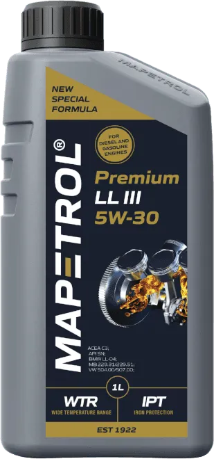 Моторное масло Mapetrol PREMIUM LL III 5W-30 1 литр Моторное масло Mapetrol PREMIUM LL III 5W-30 1 литр