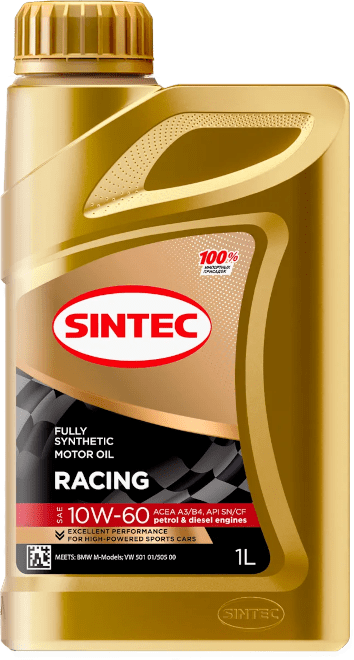 Моторное масло SINTEC Racing 10W-60 1 литр