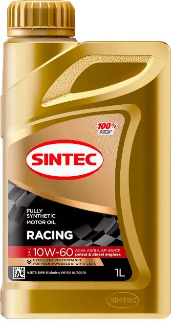 Моторное масло SINTEC Racing 10W-60 1 литр