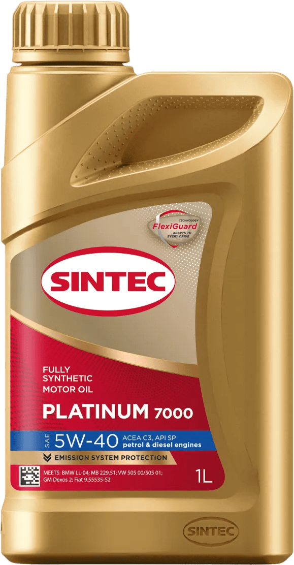 Моторное масло SINTEC PLATINUM 7000 5W-40 1 литр