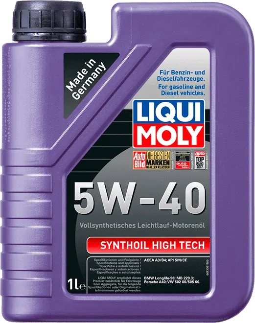 Моторное масло LIQUI MOLY Synthoil High Tech 5W-40 1 литр Моторное масло LIQUI MOLY Synthoil High Tech 5W-40 1 литр
