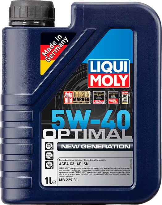 Моторное масло LIQUI MOLY Optimal New Generation 5W-40 1 литр Моторное масло LIQUI MOLY Optimal New Generation 5W-40 1 литр