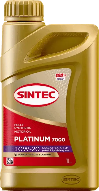 Моторное масло SINTEC PLATINUM 7000 0W-20 1 литр Моторное масло SINTEC PLATINUM 7000 0W-20 1 литр