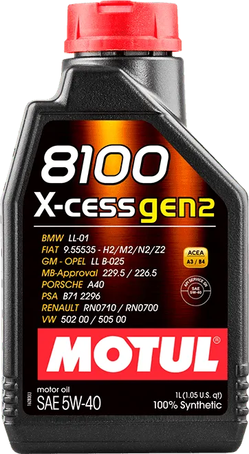 Моторное масло Motul 8100 X-CESS GEN2 5W-40 1 литр