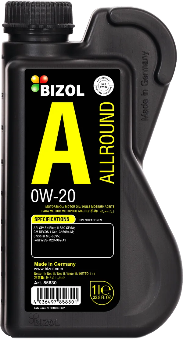 Моторное масло Bizol Allround 0W-20 1 литр Моторное масло Bizol Allround 0W-20 1 литр