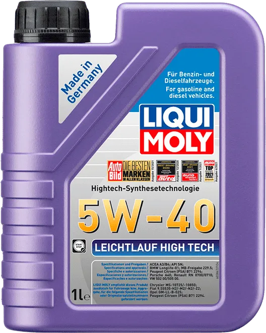 Моторное масло LIQUI MOLY Leichtlauf High Tech 5W-40 1 литр Моторное масло LIQUI MOLY Leichtlauf High Tech 5W-40 1 литр