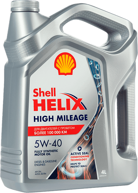 Моторное масло SHELL Helix High Mileage 5W-40 4 литра