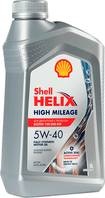 Моторное масло SHELL Helix High Mileage 5W-40 1 литр