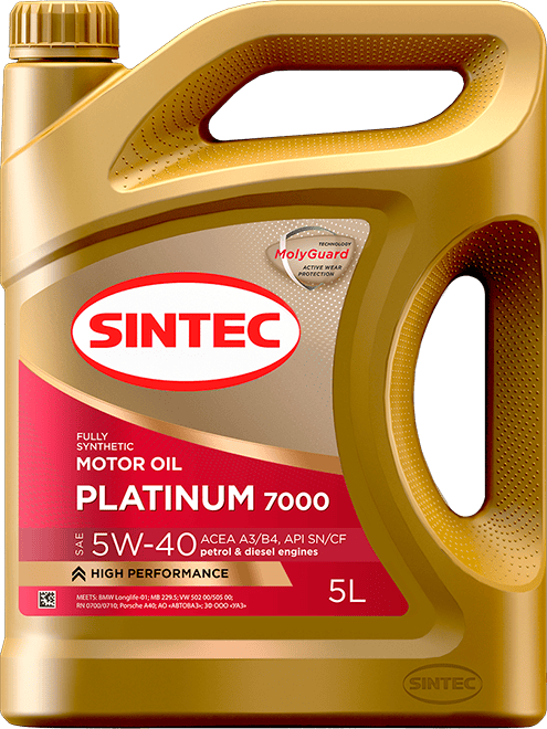 Моторное масло SINTEC PLATINUM 7000 5W-40 5 литров