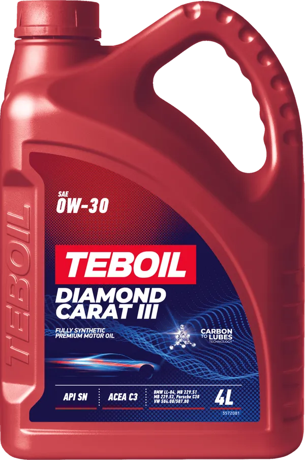 Моторное масло Teboil DIAMOND CARAT III 0W-30 4 литра Моторное масло Teboil DIAMOND CARAT III 0W-30 4 литра