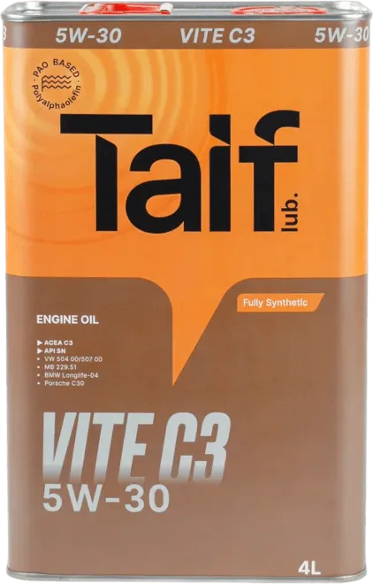 Моторное масло Taif VITE C3 5W-30 4 литра Моторное масло Taif VITE C3 5W-30 4 литра
