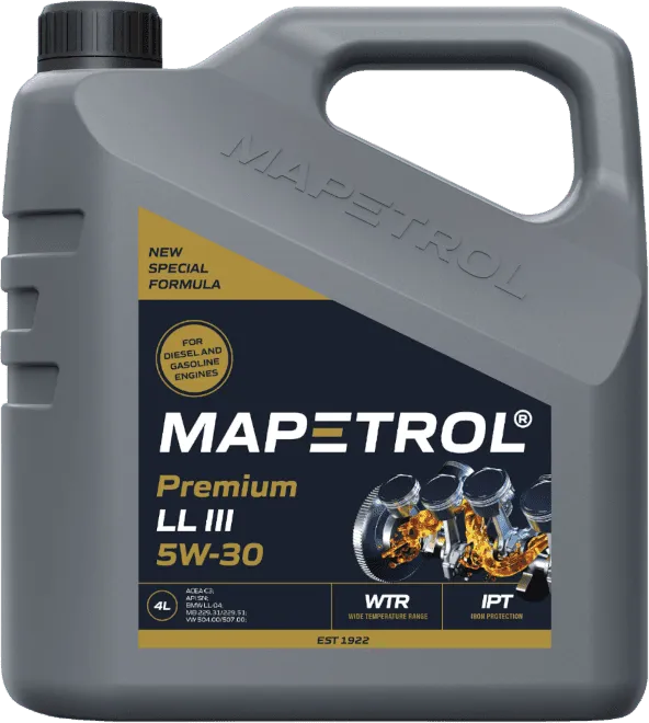Моторное масло Mapetrol PREMIUM LL III 5W-30 4 литра Моторное масло Mapetrol PREMIUM LL III 5W-30 4 литра