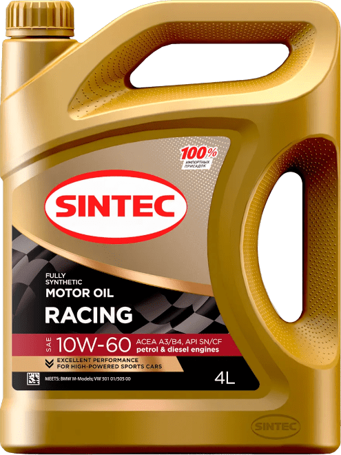 Моторное масло SINTEC Racing 10W-60 4 литра