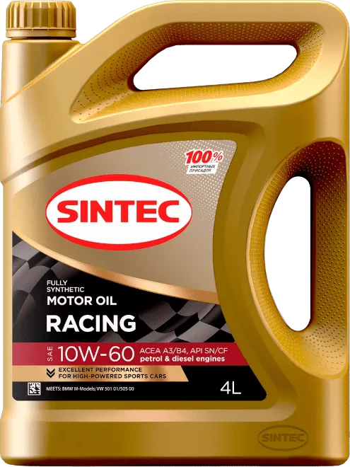 Моторное масло SINTEC Racing 10W-60 4 литра Моторное масло SINTEC Racing 10W-60 4 литра