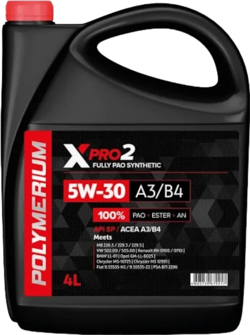 Моторное масло Polymerium XPRO2 5W-30 4 литра Моторное масло Polymerium XPRO2 5W-30 4 литра