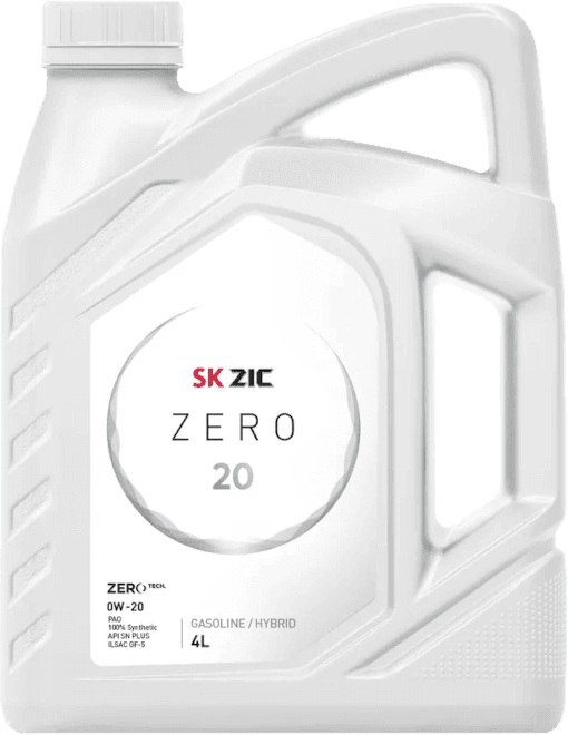 Моторное масло ZIC ZERO 20 0W-20 4 литра