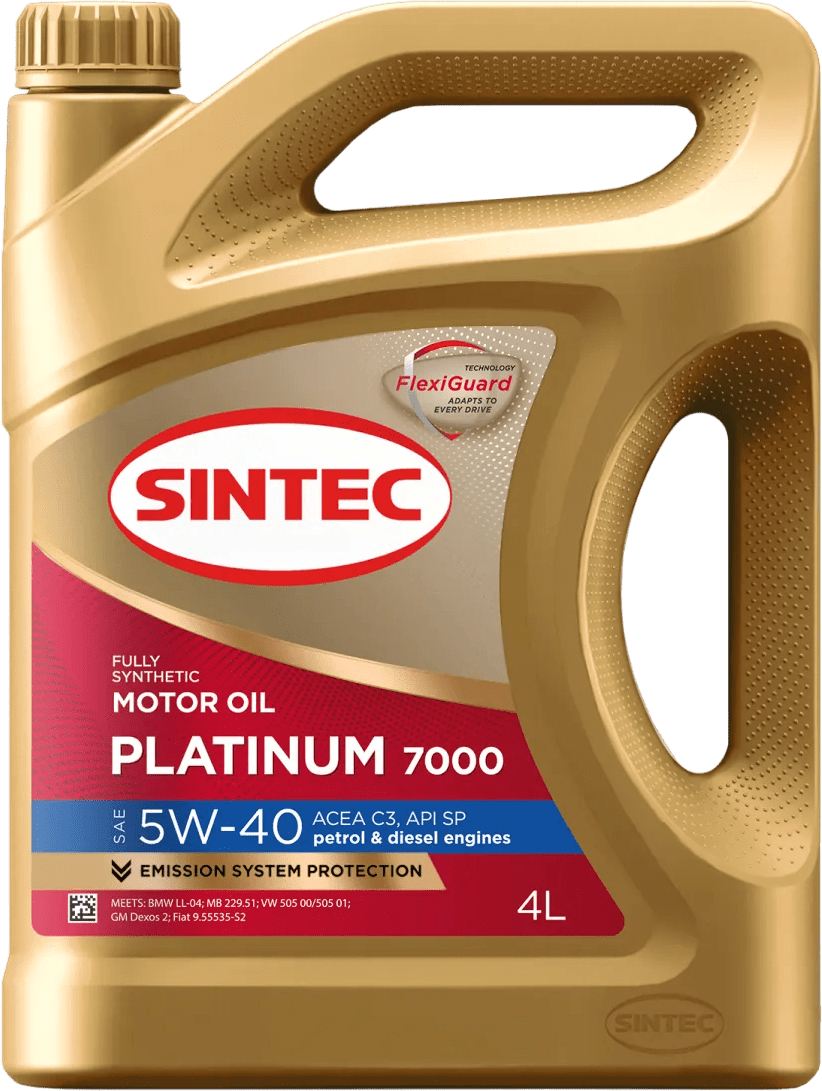 Моторное масло SINTEC PLATINUM 7000 5W-40 4 литра