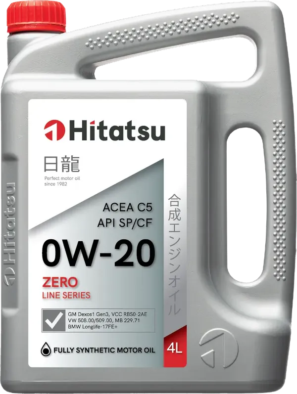 Моторное масло Hitatsu Zero Line Series 0W-20 4 литра Моторное масло Hitatsu Zero Line Series 0W-20 4 литра