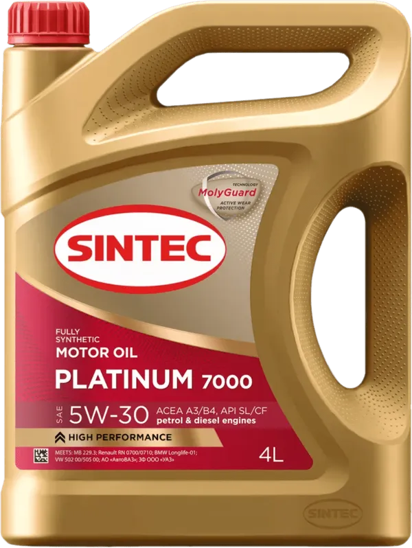 Моторное масло SINTEC PLATINUM 7000 5W-30 4 литра