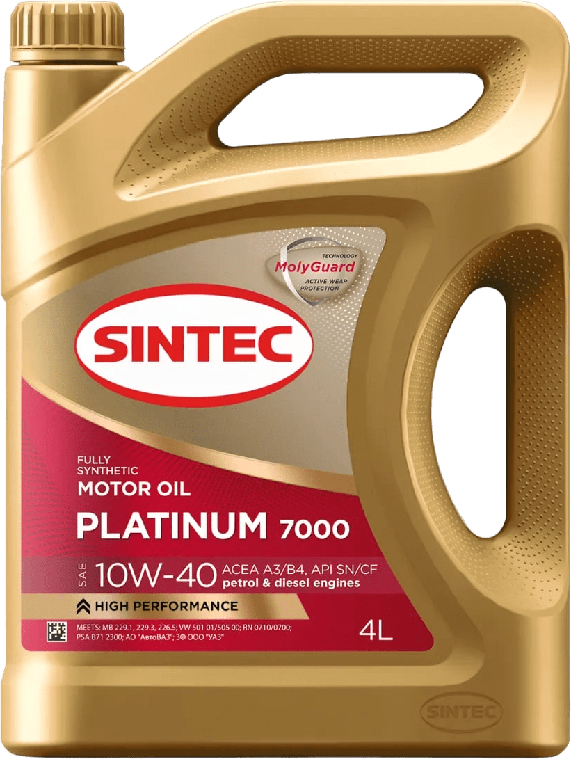 Моторное масло SINTEC Platinum 7000 10W-40 4 литра