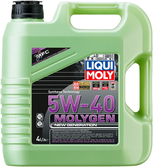 Моторное масло LIQUI MOLY Molygen New Generation 5W-40 4 литра Моторное масло LIQUI MOLY Molygen New Generation 5W-40 4 литра