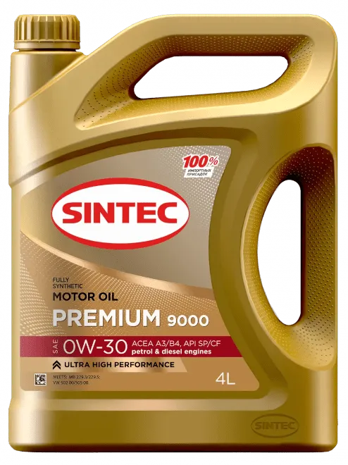 Моторное масло SINTEC Premium 9000 0W-30 4 литра Моторное масло SINTEC Premium 9000 0W-30 4 литра