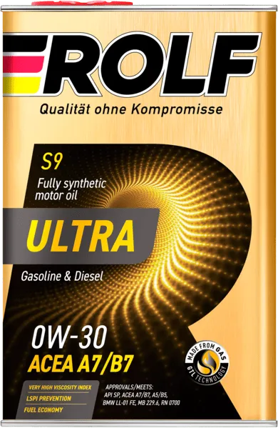 Моторное масло Rolf Ultra 0W-30 4 литра Моторное масло Rolf Ultra 0W-30 4 литра