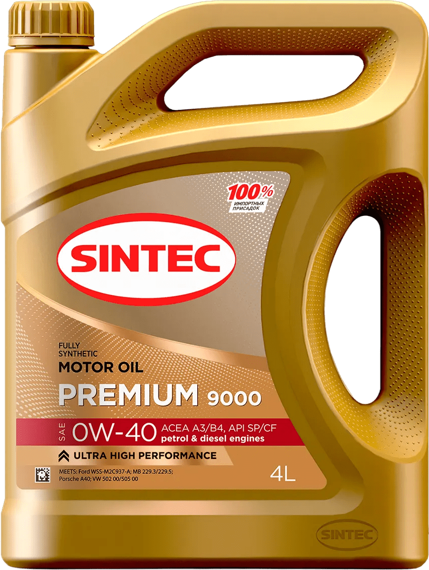 Моторное масло SINTEC Premium 9000 0W-40 4 литра