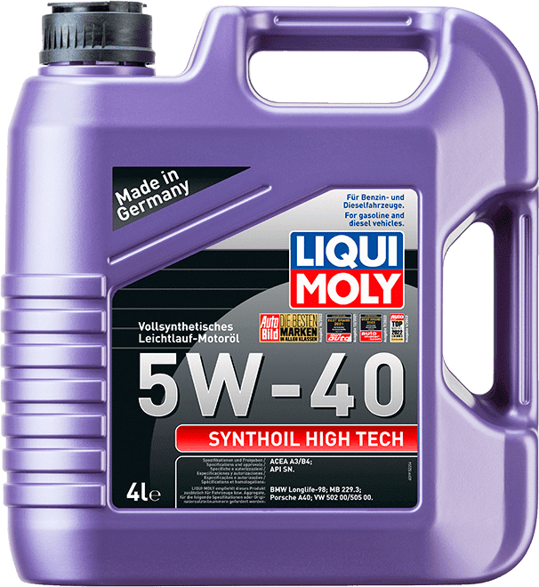 Моторное масло LIQUI MOLY Synthoil High Tech 5W-40 4 литра