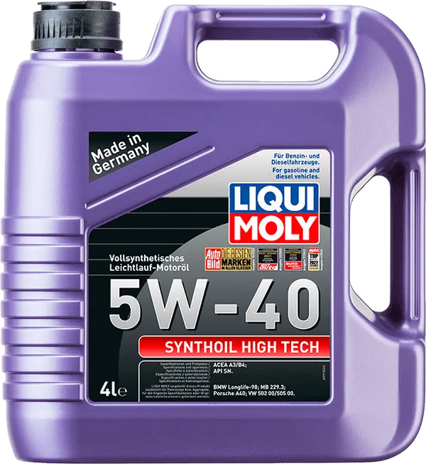Моторное масло LIQUI MOLY Synthoil High Tech 5W-40 4 литра Моторное масло LIQUI MOLY Synthoil High Tech 5W-40 4 литра