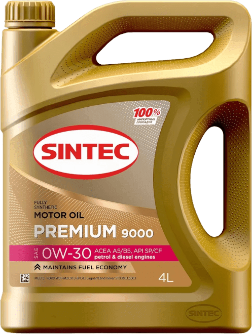 Моторное масло SINTEC Premium 9000 0W-30 4 литра