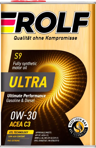 Моторное масло Rolf Ultra 0W-30 4 литра Моторное масло Rolf Ultra 0W-30 4 литра
