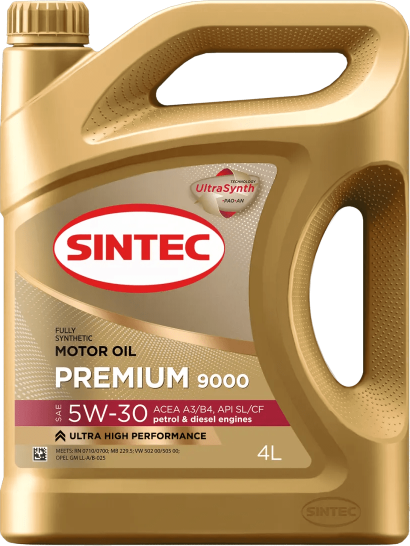 Моторное масло SINTEC PREMIUM 9000 5W-30 4 литра