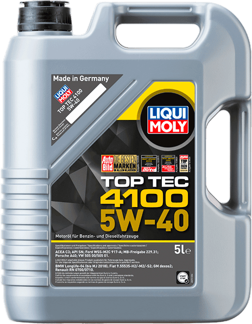 Моторное масло LIQUI MOLY Top Tec 4100 5W-40 5 литров