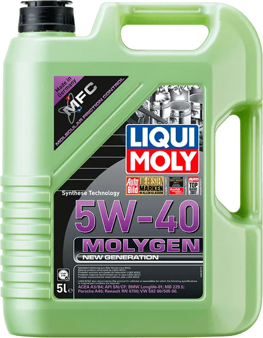 Моторное масло LIQUI MOLY Molygen New Generation 5W-40 5 литров Моторное масло LIQUI MOLY Molygen New Generation 5W-40 5 литров