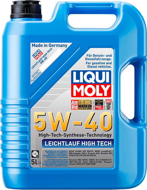 Моторное масло LIQUI MOLY Leichtlauf High Tech 5W-40 5 литров