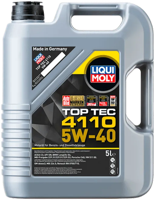 Моторное масло LIQUI MOLY Top Tec 4110 5W-40 5 литров Моторное масло LIQUI MOLY Top Tec 4110 5W-40 5 литров