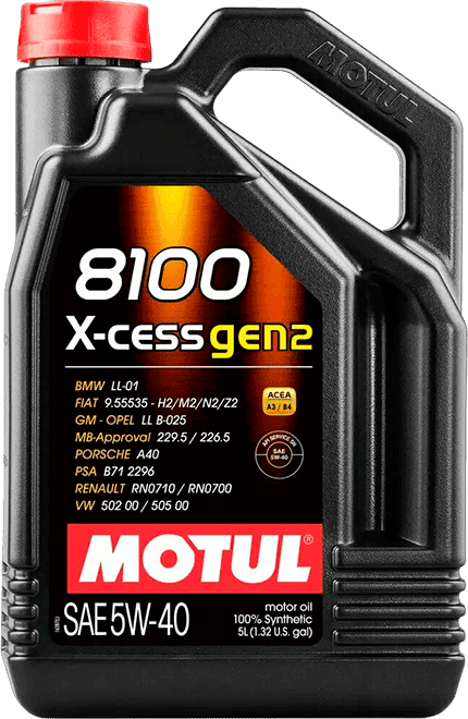 Моторное масло Motul 8100 X-CESS GEN2 5W-40 5 литров