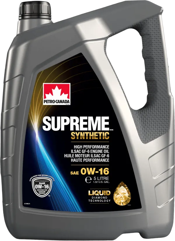 Моторное масло Petro-Canada Supreme Syntetic 0W-16 5 литров Моторное масло Petro-Canada Supreme Syntetic 0W-16 5 литров