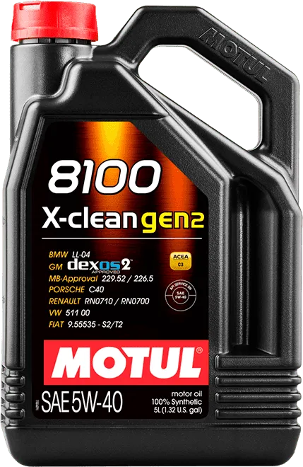Моторное масло Motul 8100 X-CLEAN GEN2 5W-40 5 литров Моторное масло Motul 8100 X-CLEAN GEN2 5W-40 5 литров