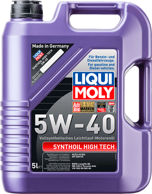 Моторное масло LIQUI MOLY Synthoil High Tech 5W-40 5 литров