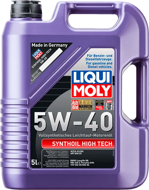 Моторное масло LIQUI MOLY Synthoil High Tech 5W-40 5 литров Моторное масло LIQUI MOLY Synthoil High Tech 5W-40 5 литров